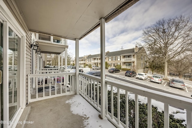 balcony with a residential view