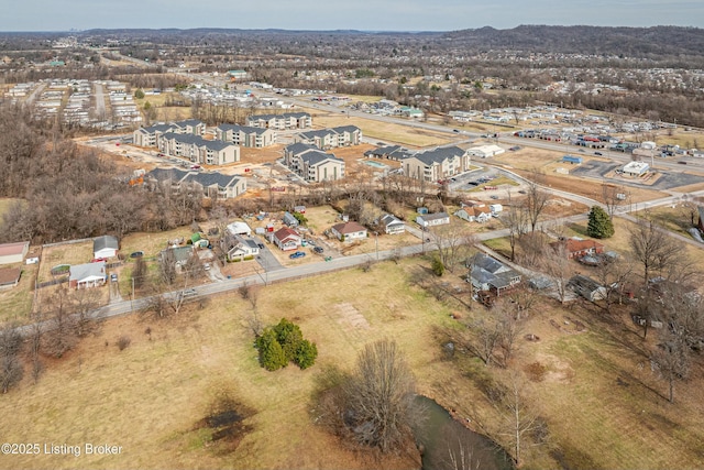 aerial view featuring a residential view