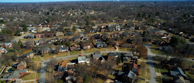 drone / aerial view featuring a residential view