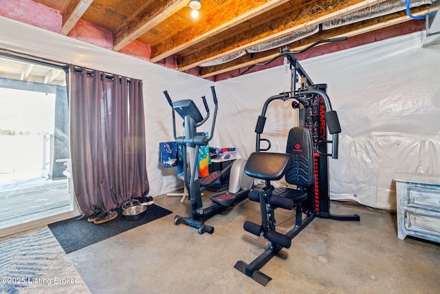 view of workout room