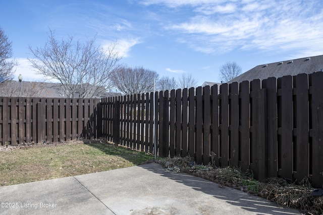 view of patio / terrace with a fenced backyard