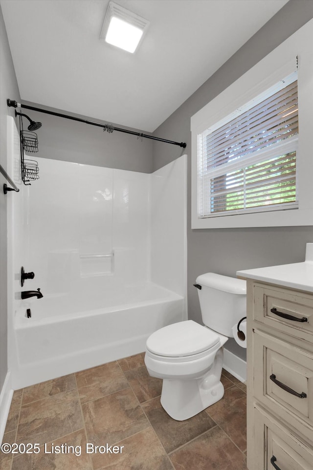 170 Moutardier Woods Way, Leitchfield, KY 42754 - full bath with toilet, baseboards, shower / tub combination, and vanity
