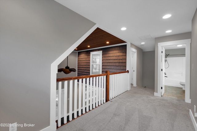 170 Moutardier Woods Way, Leitchfield, KY 42754 - corridor with carpet, recessed lighting, and baseboards