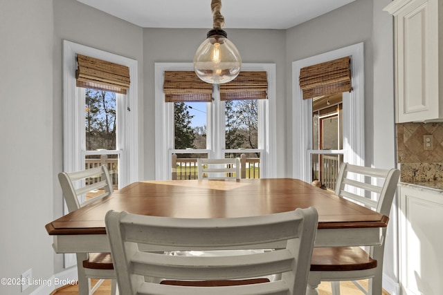 dining room with a healthy amount of sunlight