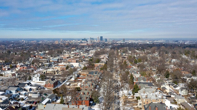 bird's eye view with a view of city