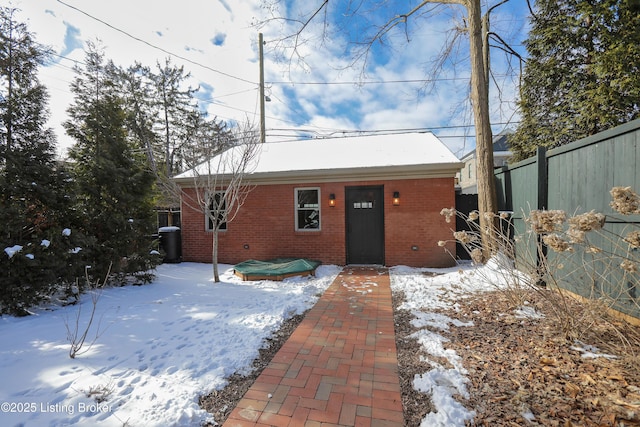 exterior space featuring fence