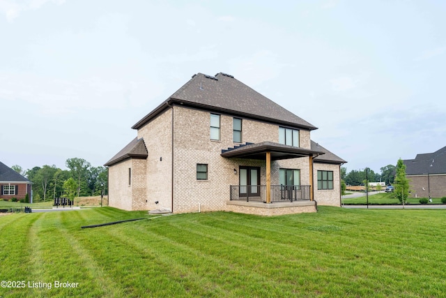 1431 Swan Creek Pl, Louisville, KY 40299 - back of house with brick siding and a lawn