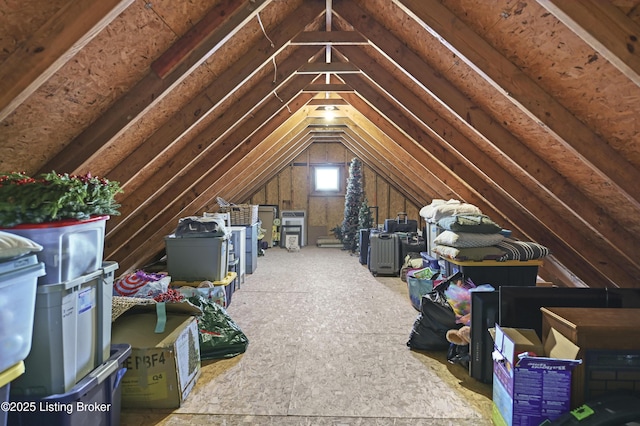 view of attic