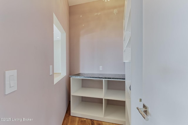 interior space with wood finished floors