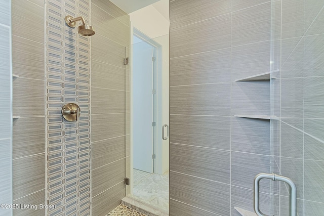 full bathroom with a shower stall