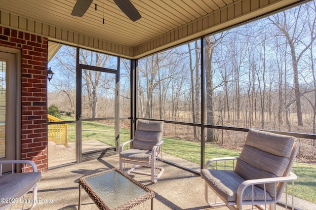 view of sunroom / solarium