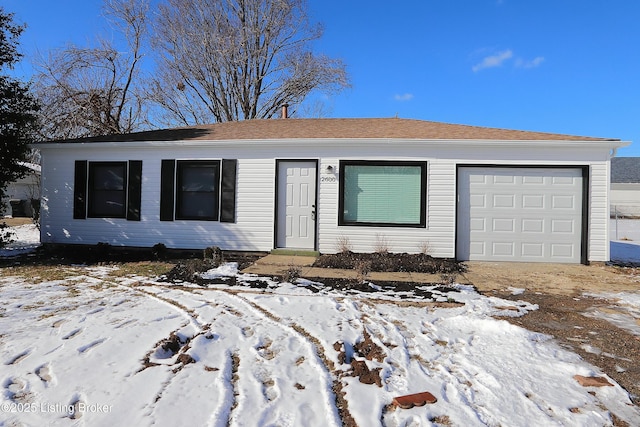 ranch-style house with an attached garage