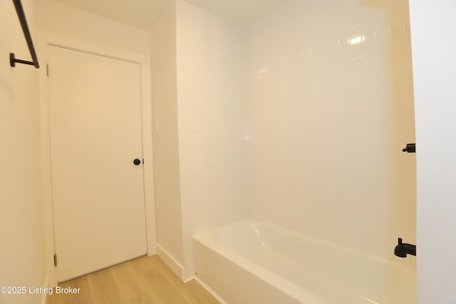 bathroom featuring wood finished floors