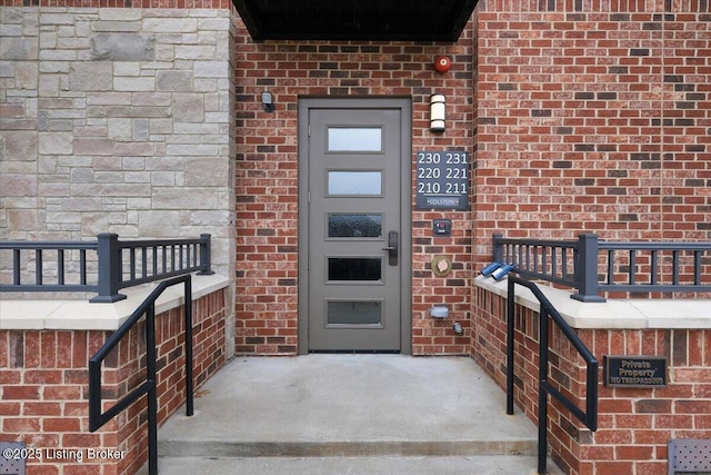 view of doorway to property