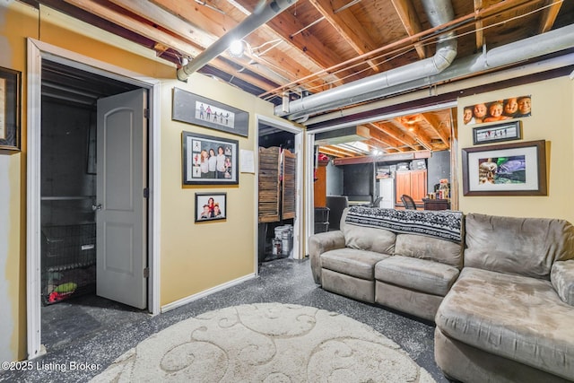 living room with baseboards