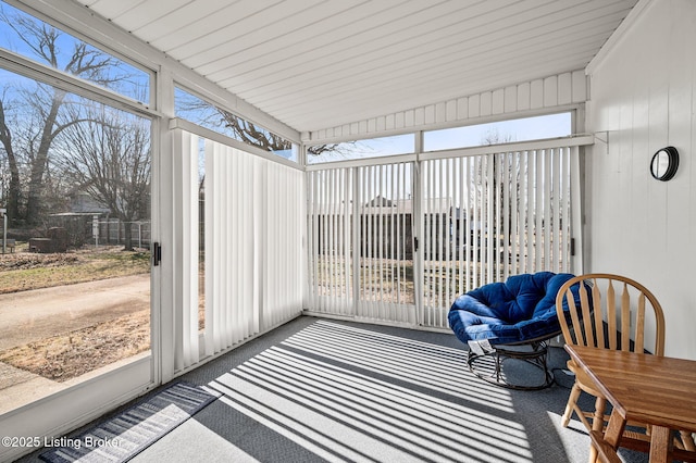 view of sunroom