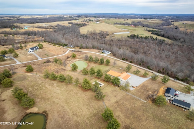 drone / aerial view featuring a rural view