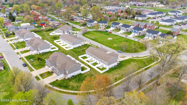 aerial view featuring a residential view