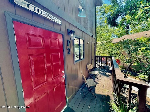 view of doorway to property