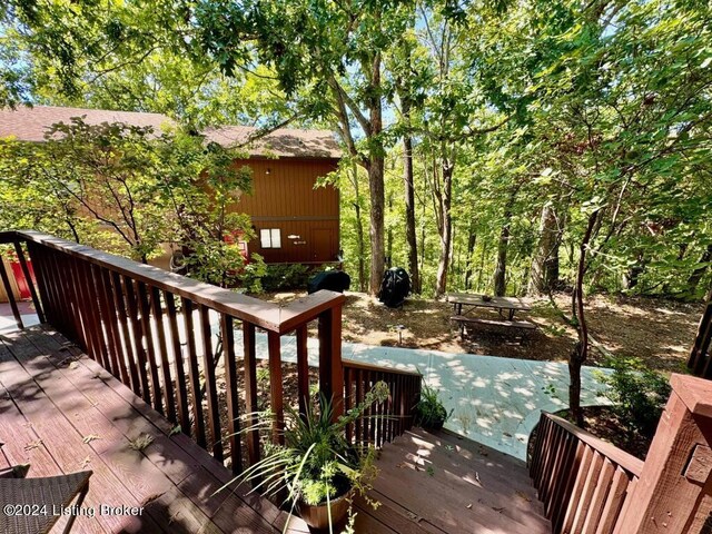 view of wooden deck