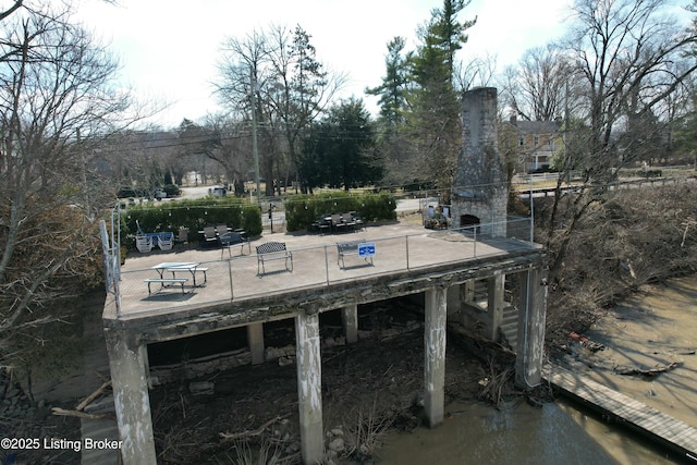 dock area with a patio area