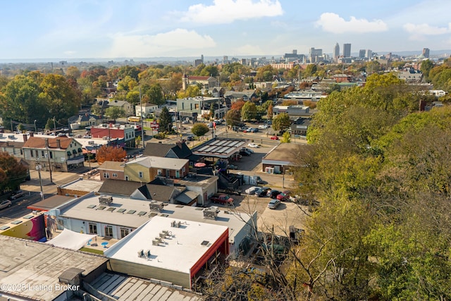 aerial view with a view of city