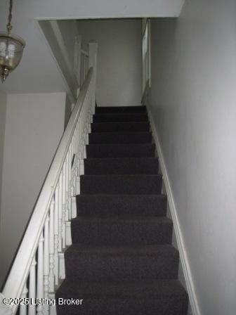 stairs with baseboards