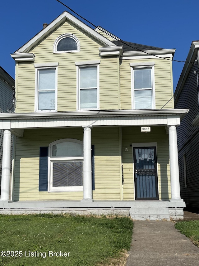 view of front of house with a porch