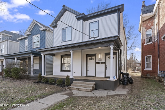 view of front of home featuring a porch