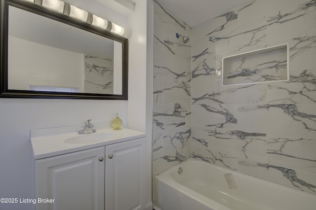 bathroom with  shower combination and vanity