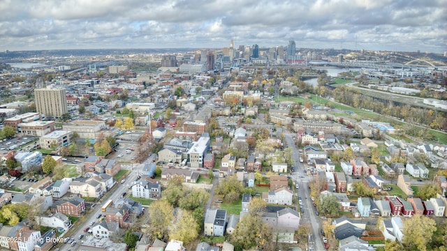 aerial view with a view of city