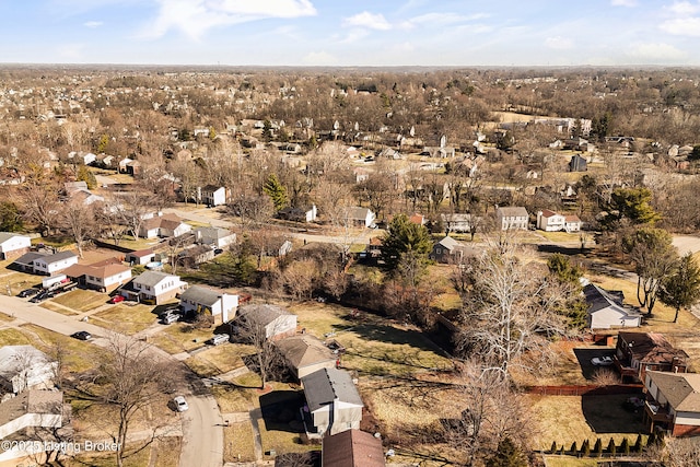 drone / aerial view with a residential view