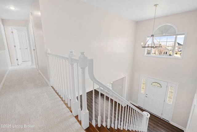 1523 Yorkshire Dr, Elizabethtown, KY 42701 - entrance foyer with recessed lighting, baseboards, and an inviting chandelier