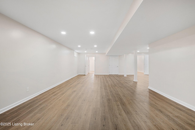 1523 Yorkshire Dr, Elizabethtown, KY 42701 - interior space featuring baseboards, wood finished floors, and recessed lighting