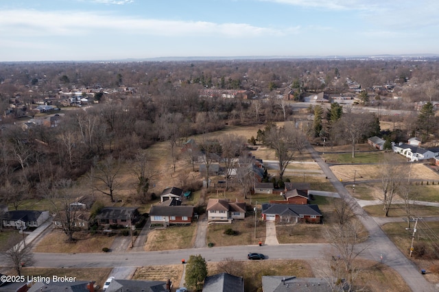 drone / aerial view with a residential view