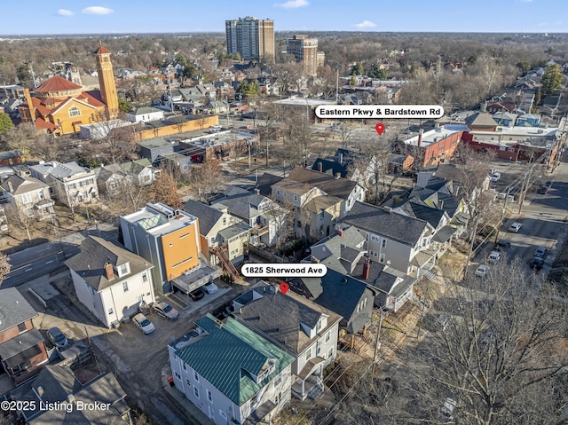 bird's eye view featuring a residential view