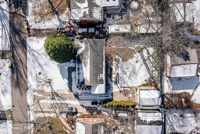 view of snowy aerial view