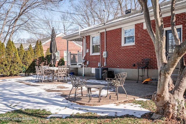 view of patio with central AC unit