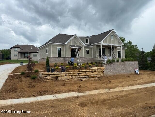 3015 Heather Green Blvd, La Grange, KY 40031 - craftsman inspired home with a porch and board and batten siding