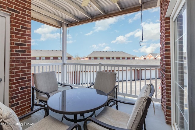 balcony featuring a residential view