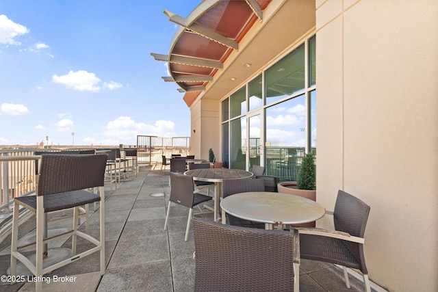 view of patio with outdoor dining space