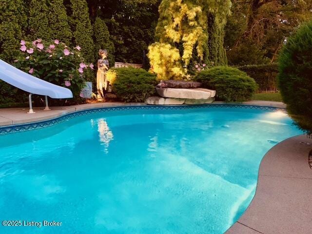 pool featuring a water slide