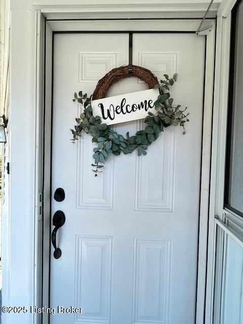 view of doorway to property