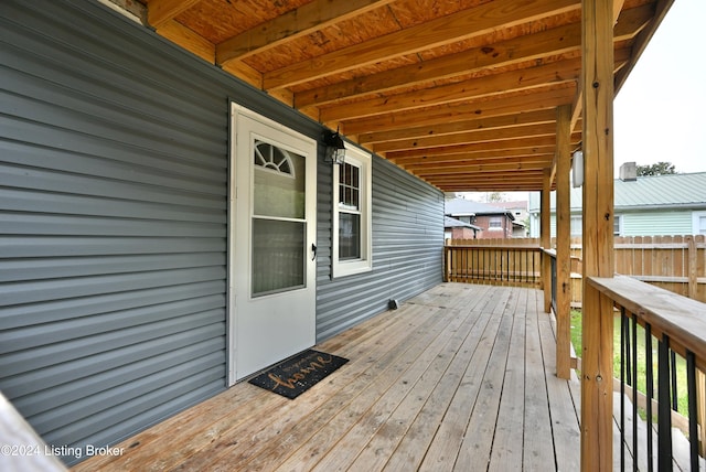 view of wooden terrace