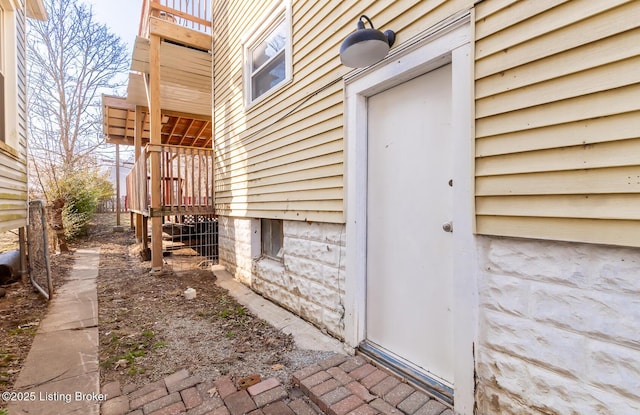 view of doorway to property