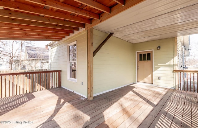 view of wooden deck