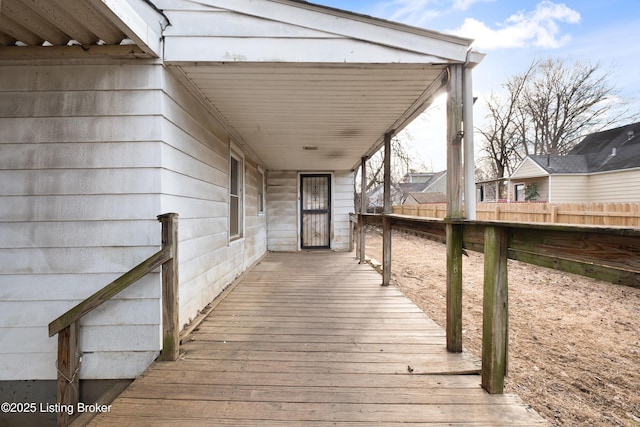 deck with fence