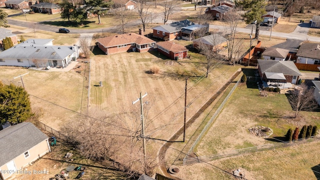 drone / aerial view with a residential view