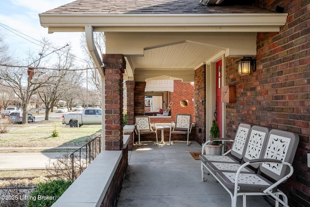 view of patio with covered porch