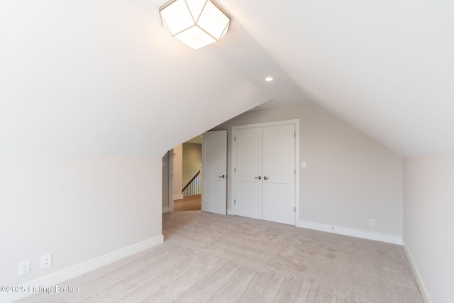 3314 Catalpa Farms Dr, Fisherville, KY 40023 - bonus room featuring lofted ceiling, carpet floors, baseboards, and recessed lighting